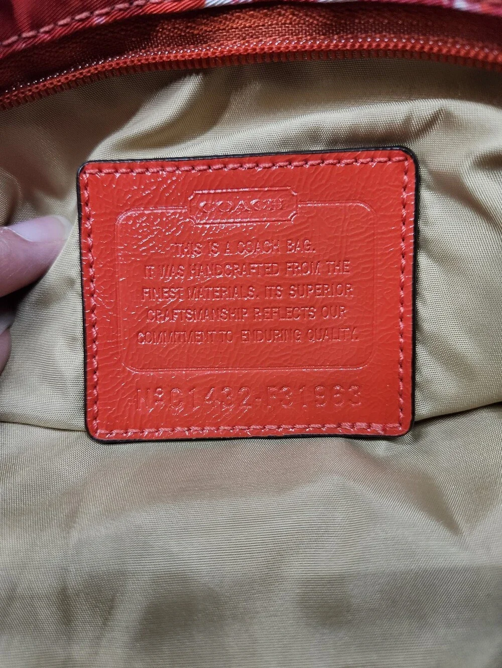 Coach Crossbody Bag in Pink and Red Abstract Print